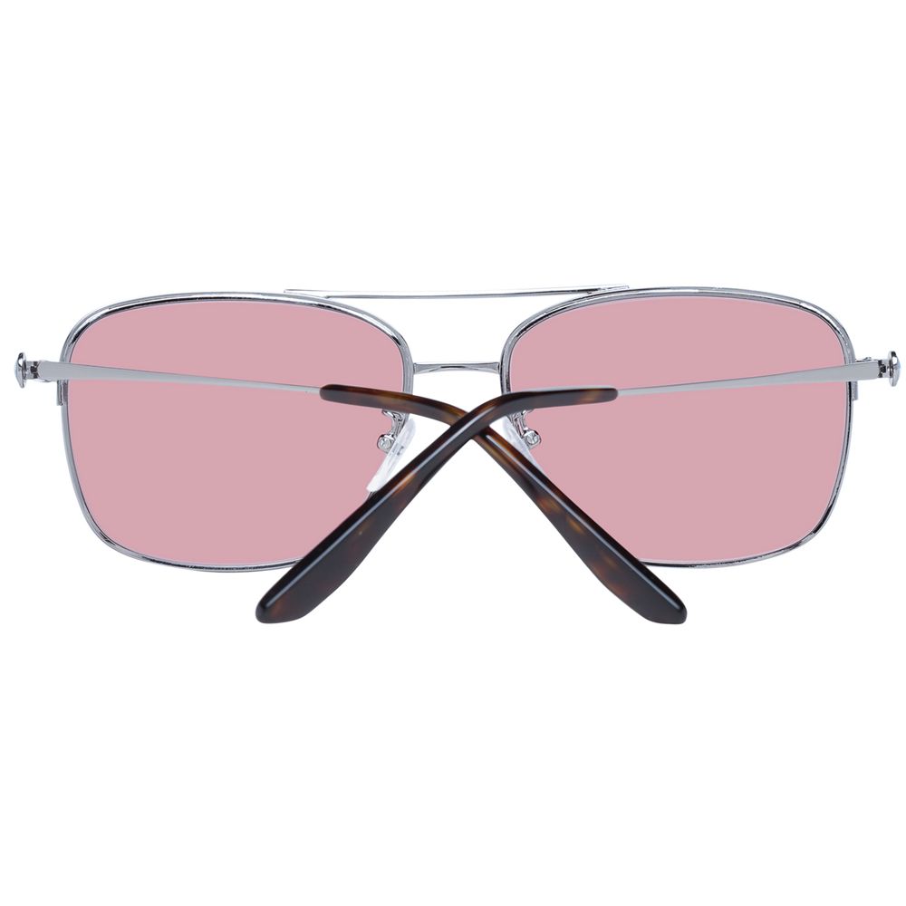 BMW Silver Metal Aviator Sunglasses