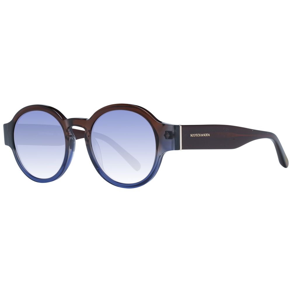 Scotch & Soda Brown Acetate Round Sunglasses