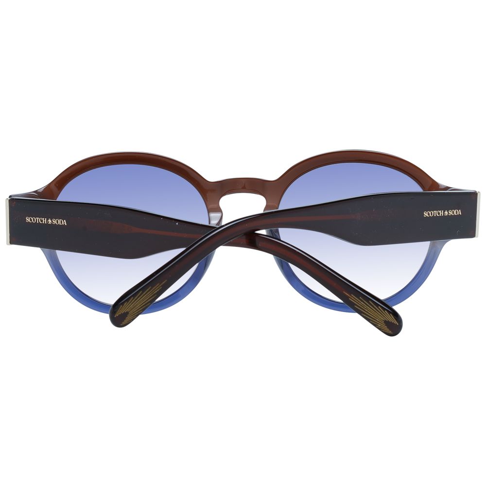 Scotch & Soda Brown Acetate Round Sunglasses