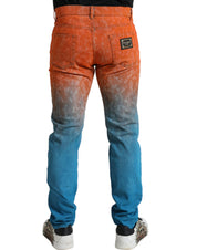 Multicolor Ombre Cotton Slim Fit Denim Jeans