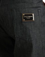 Multicolor Tiger Cotton Loose Denim Jeans