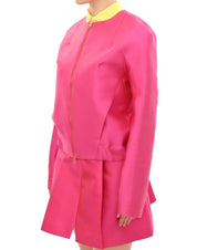 Pink silk blend jacket
