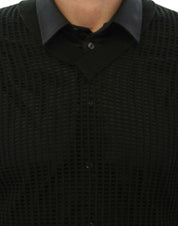 Dark Green Runway Netz Pullover Netted Sweater