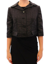Black Short Bolero Shrug Jacket Coat
