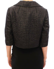 Black Short Bolero Shrug Jacket Coat