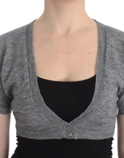 Lingerie Knit Gray Bolero Sweater Cardigan