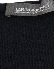 Blue Knitted Wool Stretch Sweater Top