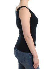 Black Knit Top Knitted Sweater 100% Cashmere
