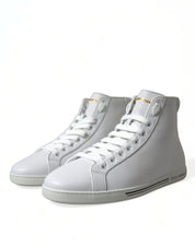 White Saint Tropez High Top Men Sneakers Shoes