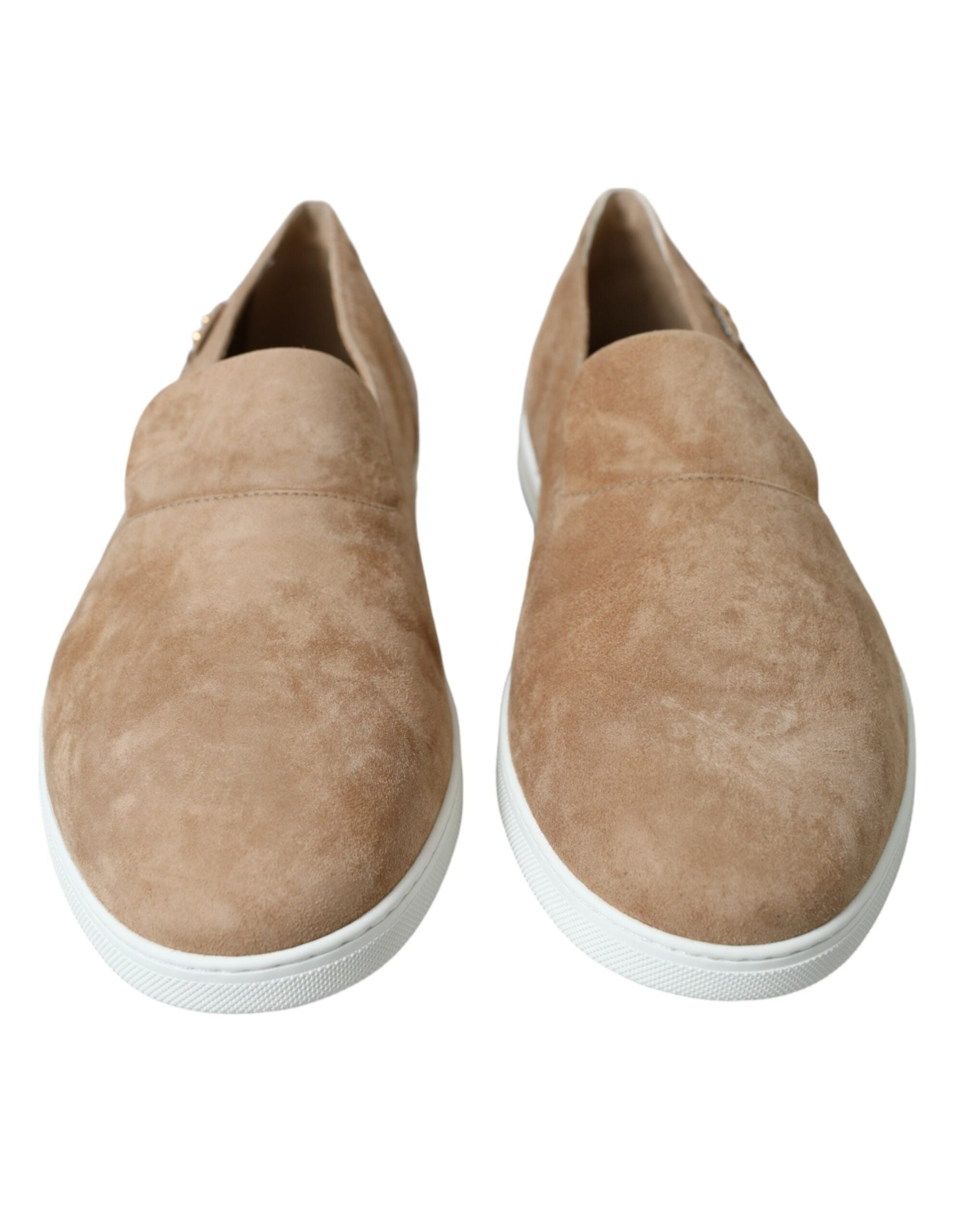 Dolce & Gabbana Beige Suede Caiman Loafers
