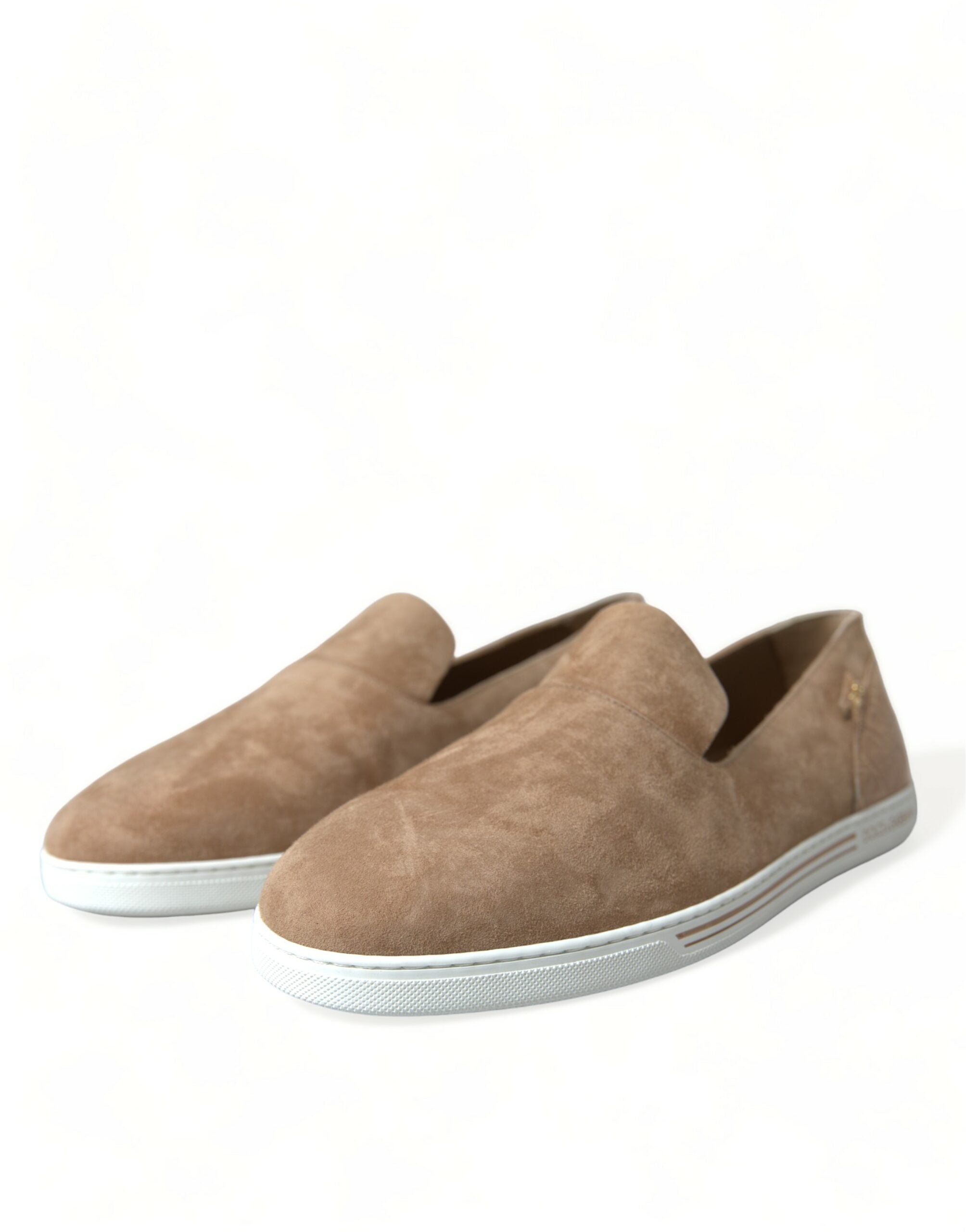 Dolce & Gabbana Beige Suede Caiman Loafers