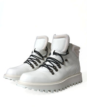 White Vulcano Trekking Ankle Boots Shoes