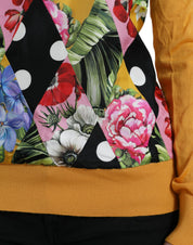 Multicolor Patchwork Cashmere Henley Sweater