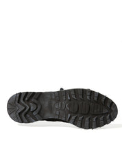 Black Leather Strap Men Ankle Boots Shoes
