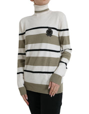 Multicolor Stripe Wool Logo Pullover Sweater