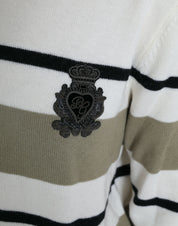 Multicolor Stripe Wool Logo Pullover Sweater