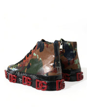 Multicolor Camouflage High Top Sneakers Shoes