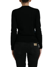 Black Bird Wool Long Sleeve Cardigan Sweater