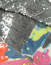 Multicolor Mohair Turtleneck Pullover Sweater