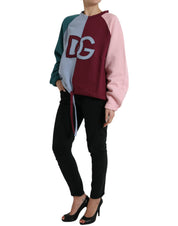 Multicolor Cotton Crewneck Pullover Sweater