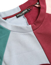 Multicolor Cotton Crewneck Pullover Sweater