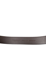 Brown Calf Leather Gold Metal Buckle Belt