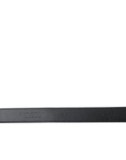 Black Goat Leather Antique Metal Buckle Belt