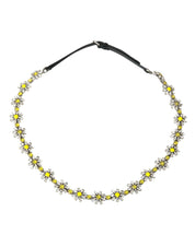 Black Daisy Crystal Dauphine Waist Belt