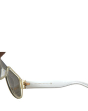 White Acetate Mirror Lenses DG4356 Sunglasses