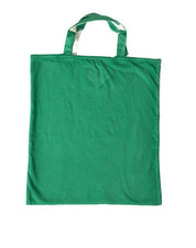 Green Jersey Fabric Logo Shoulder Shopping Tote Shopping Bag