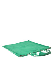 Green Jersey Fabric Logo Shoulder Shopping Tote Shopping Bag
