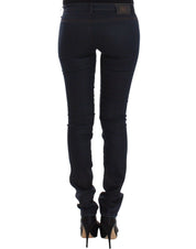 Blue Slim Jeans Denim Pants Skinny Leg Stretch