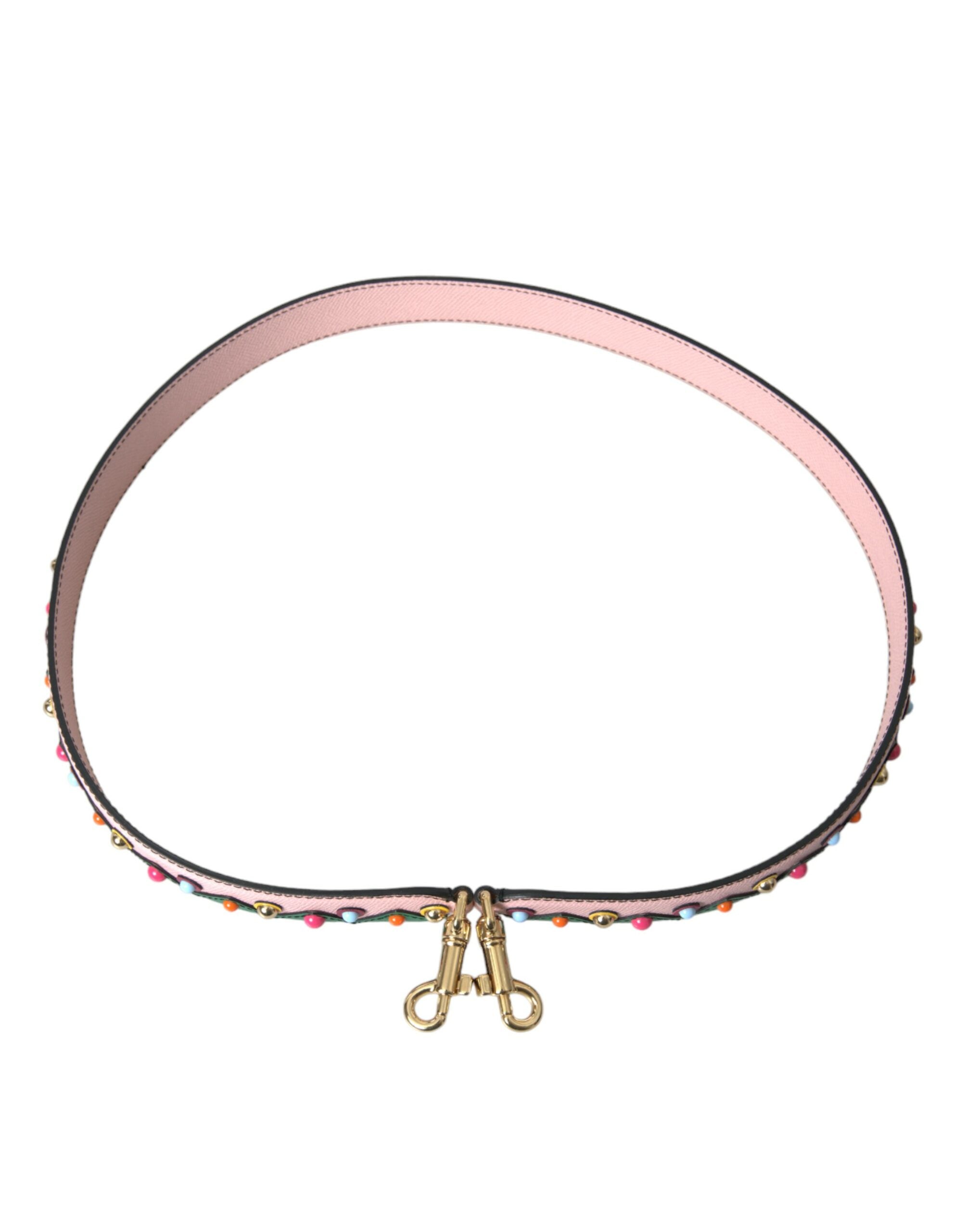 Dolce & Gabbana Pink Leather Shoulder Strap