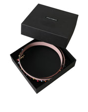 Dolce & Gabbana Pink Leather Shoulder Strap
