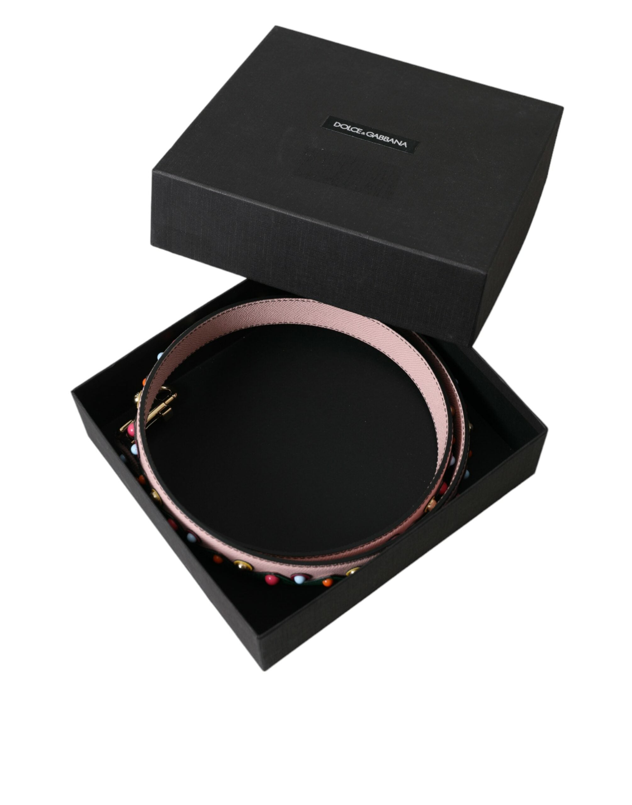 Dolce & Gabbana Pink Leather Shoulder Strap