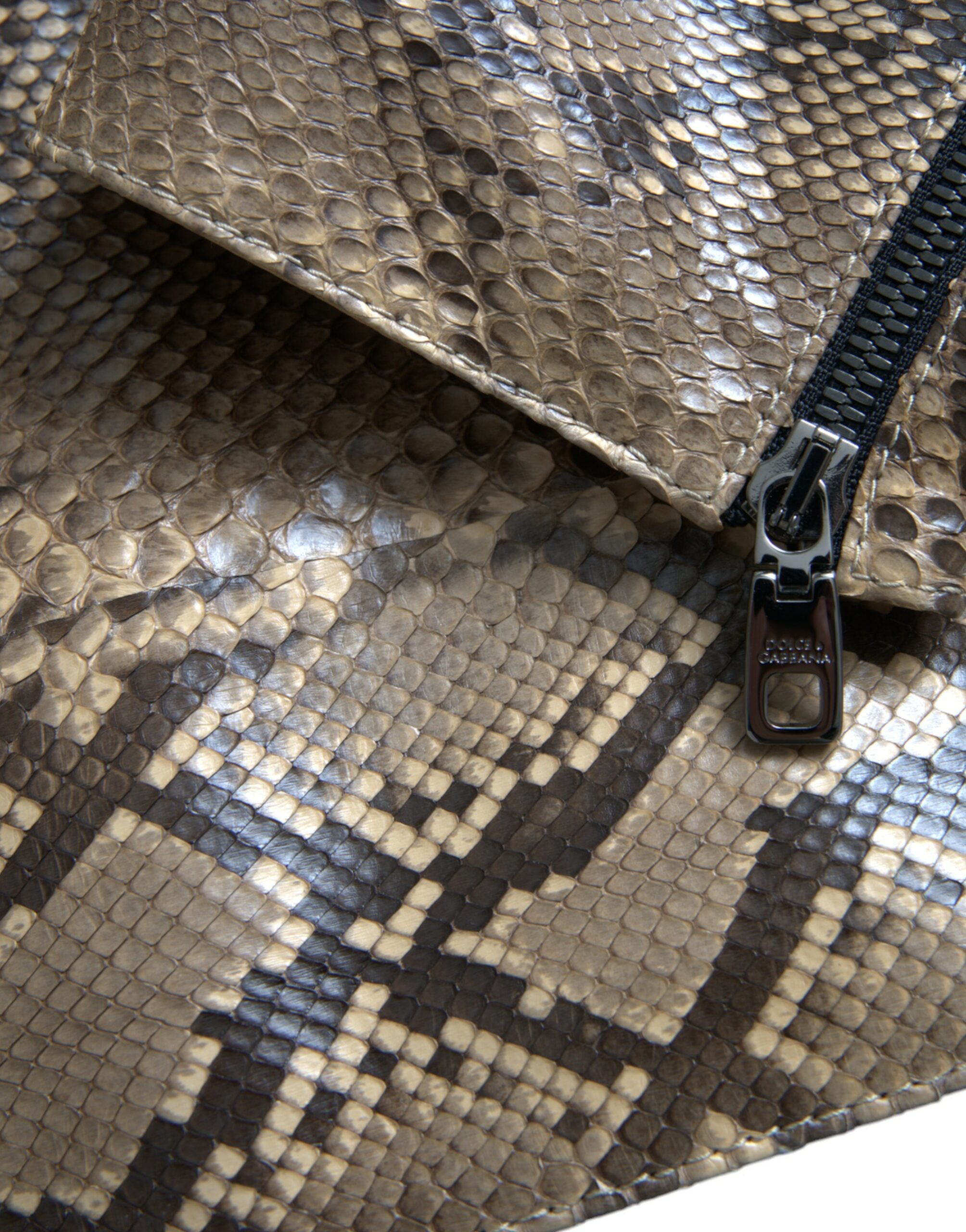 Beige exotisk läderbikerjacka med blus