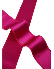 Fuchsia Pink Silk Waist Women Belt