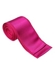 Fuchsia Pink Silk Waist Women Belt