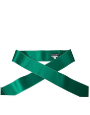 Green Silk Satin Waist Women Belt