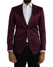 Maroon Silk Single Breasted Coat Blazer
