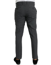 Gray Plaid Wool MARTINI Formal 2 Piece Suit