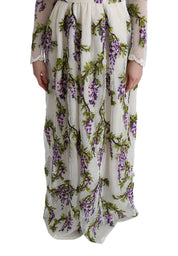 White Floral Embroidered Maxi Dress