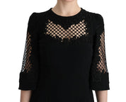 Black Stretch Shift Long Maxi Dress