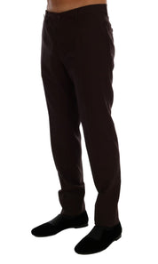 Purple Wool Stretch Formal Pants