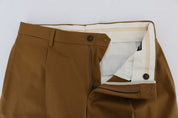 Brown Stretch Cotton Pants