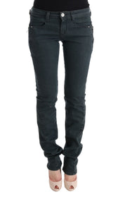 Gray Cotton Superslim Denim Jeans