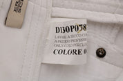 White Cotton Slim Fit Casual Pants