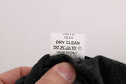 Gray Virgin Wool Skinny Casual Pants