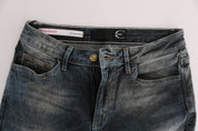 Blue Wash Cotton Blend Slim Fit Jeans