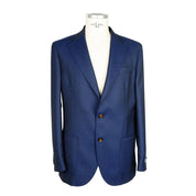 Blue Wool Men Blazer